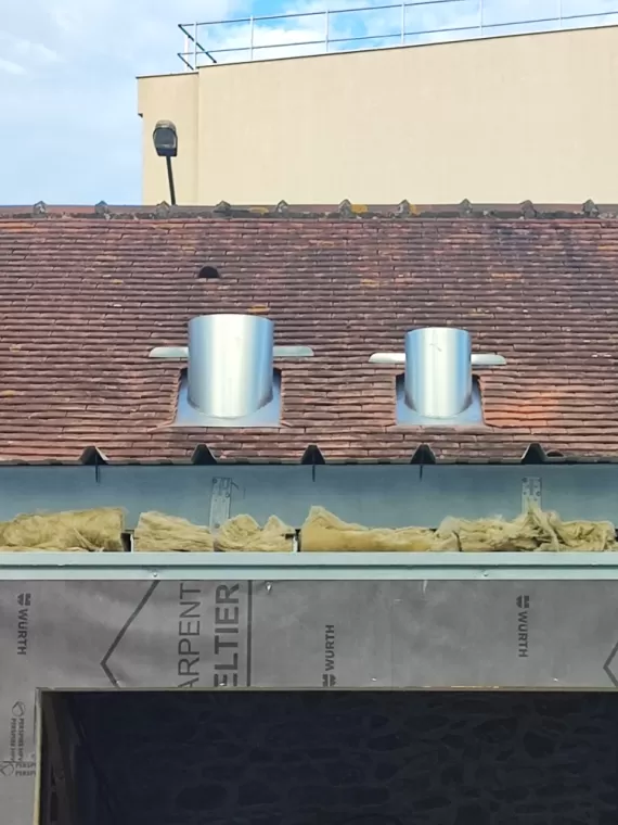 Pose d'embase galva pour ventilation à mennecy(91), Pont-sur-Yonne, CLIPET CCEB