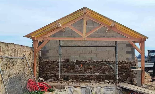 Pose de charpente, Pont-sur-Yonne, CLIPET CCEB