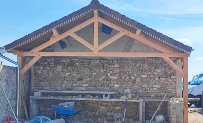 Pose de charpente, Pont-sur-Yonne, CLIPET CCEB