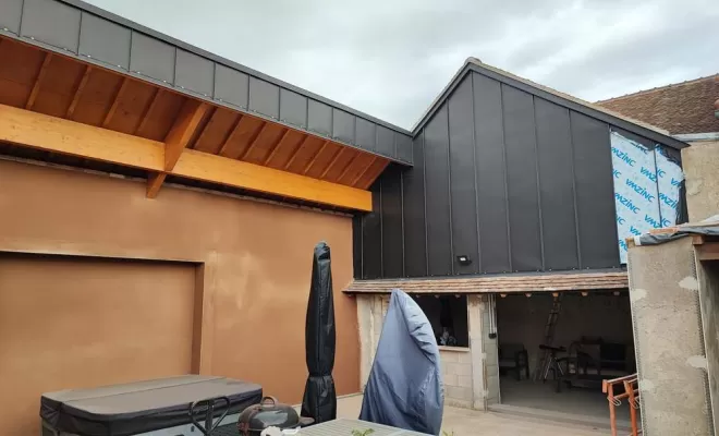 Pose de charpente, Pont-sur-Yonne, CLIPET CCEB